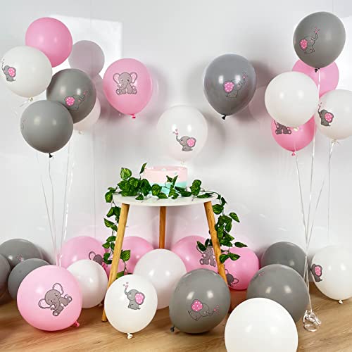 45Pcs Elephant Balloons - Elephant Baby Shower Decorations For Girl And Baby , Pink Elephant Theme Gender Reveal Party Birthday Party Supplies Indoor Outdoor Decor #TOP2