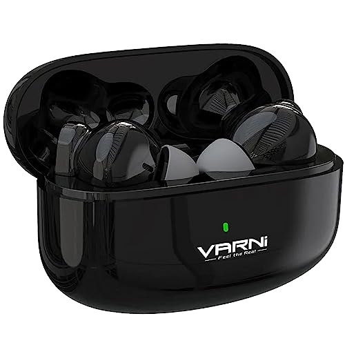 Image of VARNI Big-B Earbuds with 80Hrs Playtime,Touch Control, Lighting Fast Charging,IPX5 Bluetooth Headset (Shine Black)