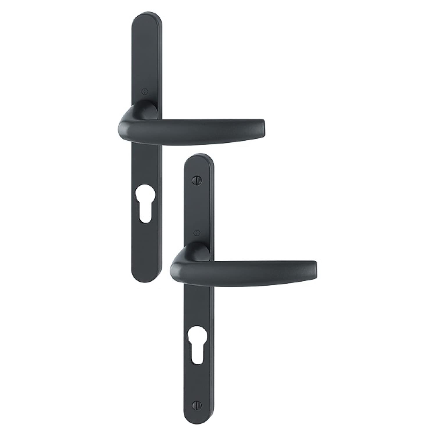 HOPPE AG BCA22093 Ensemble de Porte-fenêtre Plaque étroite Atlanta 1530/300LMSGL HOPPE Noir Mat Clé i Ent.70-ép.78-87-3304368