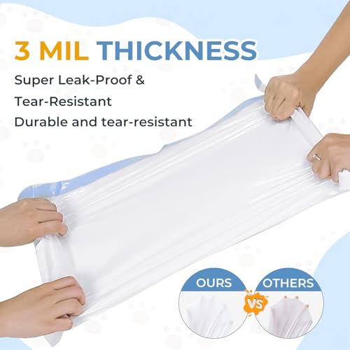 Image of 120 Pack Cat Litter Bags Liners for Neakas M1 and Pet Pivot Autoscooper 11 /12 Open-Top Self-Cleaning Cat Litter Box, Heavy Duty 3 Mil Drawstring Leak-Proof Replaced Waste Bags, 27.17 inch x 13 inch (120)