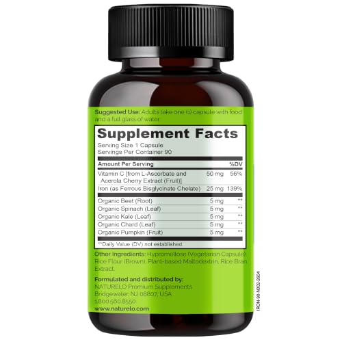 NATURELO Vegan Iron Supplement