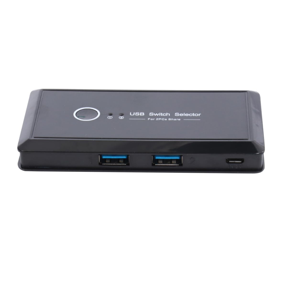 UKCOCO Wahlschalter Automatischer Umschalter 2 Port für 4 Geräte USB für Druckerfreigabe mit Kunststoff und Metall im Kleinen Büro und Zuhause