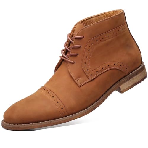 Image of Arkbird Chukka Boots for men, Grainy Leather Lace-up Ankle Boot Fashion and Comfort Casual Oxfords