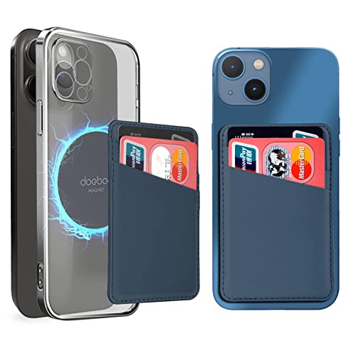 Phelinta Soporte de Tarjeta de Cuero Compatible con MagSafe Wallet, Tarjetero Magnético Compatible con iPhone 16/15/14/13/12/Pro MAX/Plus, Carteras Magnéticas de Tarjetas de Crédito para 2 Tarjetas