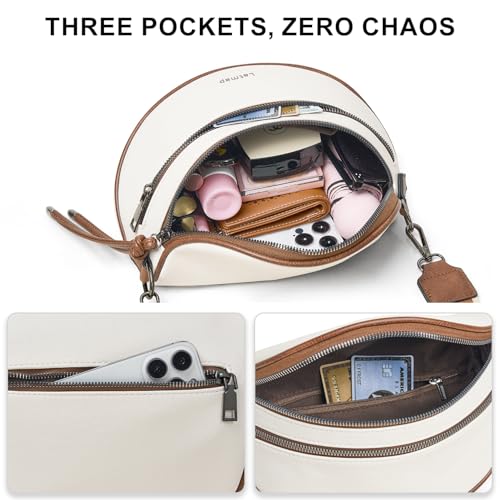 Image of Crossbody Sling Bags For Women Bum Purses Handbags Go Free Cross Body Fanny Packs For Woman Mon Shoulder Bag Beige