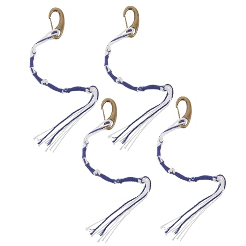Tzitzit de diseño artesanal en azul y blanco para chal de oración 2