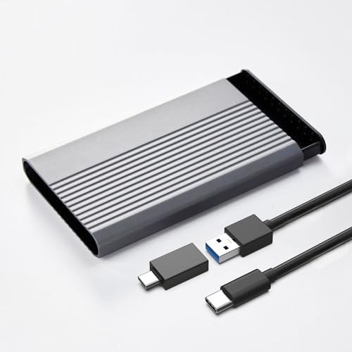 Pilcnla 2.5インチ SATA - USB 外付けハードドライブエンクロージャ、USB Type-C/Type-A to SATA 2.5インチ 7mm 9.5mm HDD SSD Max 8TB UASP対応（Amazon）