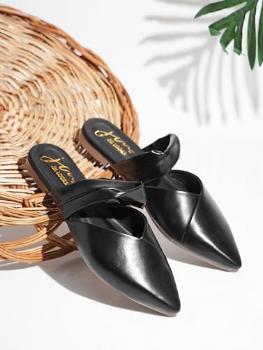 Image of Froh Feet Women's Fashion Comfortable Slip-on Flat Bellies Pointed Toe Mules Sandals