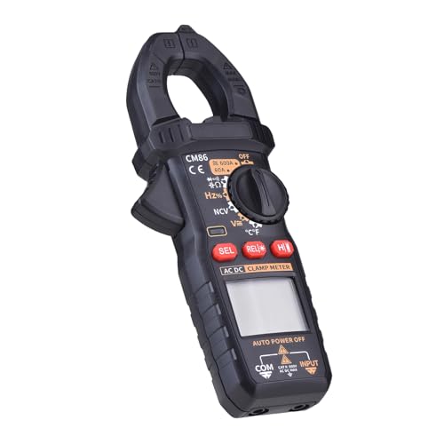 Irfora AC/DCクランプメーター、NCVを備えた600A電流電圧テスター、バックライトLCD、電気測定用の懐中電灯、ダイオードテスト、温度測定、自動シャットオフ