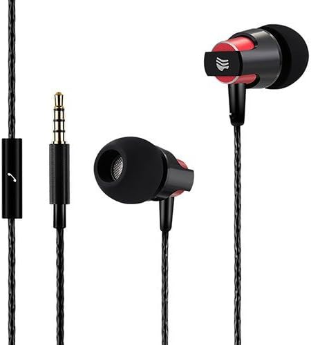 MOXO M-157 headphones in-ear wired earphone with microphone for iphone,iPod,iPad,Android Smartphone, Tablets, MP3 Players - Classic (red)