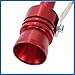 A ABSOPRO 2pcs XL Size Aluminum Alloy Universal Turbo Sound Exhaust Muffler Pipe Whistle Car Roar Maker Red Item Replacement