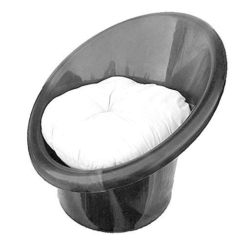 Image of Plastic Arm Tub Chairs with Complimentary Cushions (Silver , Black) - Set of 04