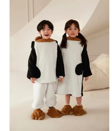 Children's Cartoon Cotton Pajamas, Cute Winter Penguin Cotton Clothes, Men's And Women's Styles,You Can Choose A Height Of 80-170cm, Which Mothers Can Wear(Skirt,L)4