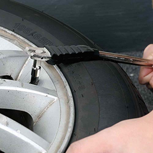 Hromee Tire Valve Stem Tool Puller And Installer Kit, 4Pcs Tr413 Tubeless Snap-In Valve Stem With Valve Stem Cores, Single Head Valve Core Remover And Slotted-Head Valve Cap #TOP5