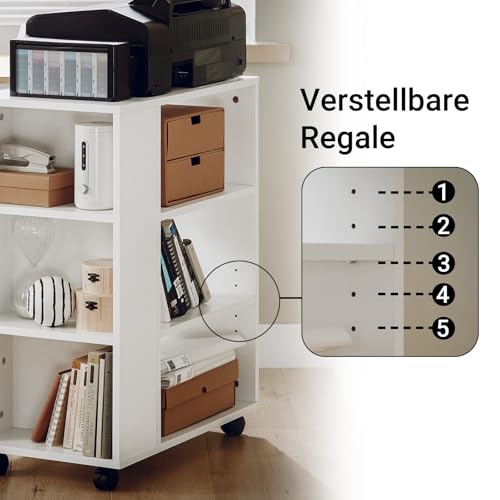 Druckertisch Sobuy Druckerschrank mit Rollen – Stabiler Rollcontainer für Büro