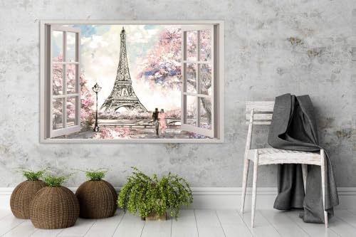 Cuadro decorativo 3D de la Torre Eiffel de París para dormitorio 3