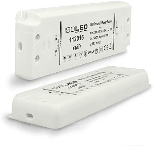 Flat 12V - DC / 30W Transformer, Ultra Skinny ultraflat Flat LED Driver, 12 Volt Volts DC, 30 Watt Watts Small Mini Power Supply