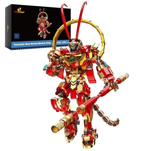JMBricklayer Monkey King Mech - Juego de construcción para Adultos 70150, Figura de acción Robot meca, Juguete clásico de Guerrero Chinoiserie Coleccionable, Kit de Modelo Genial Mech, Regalos para | Ya disponible en tu tienda friki favorita! En mundofriki.es!