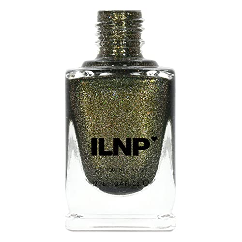 Image of ILNP Caesar - Deep Olive Holographic Metallic Nail Polish