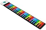 47 sonidos 128 ritmos. WOGDTNCE 49 Llaves electrónica Mano Rollo pianodigital Teclado Flexible Roll Roll up Piano Adulto (Color: a) liuguifeng (Color : A)