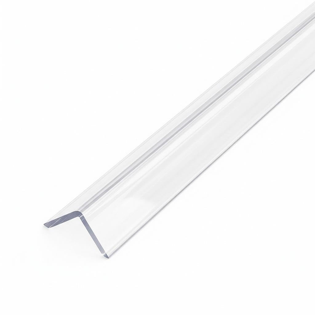 Clear 1 Metre uPVC Plastic Rigid Corner Trims, 10mm - 50mm, 90 Degrees (20mm, 3, Count)
