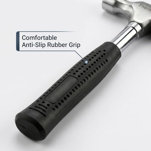 Image of Themisto TH-T32 400g Steel Shaft Claw Hammer With Anti-Slip Handle | Reliable Tool for Woodwork, DIY and Home Maintenance