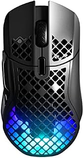 SteelSeries Aerox 5 Wireless Gaming Mouse Ultra Lightweight 74g 9 Buttons Bluetooth/2.4 GHz 180 Hr Battery IP54 Water Resistant PC/MAC FPS, MOBA, Battle Royale