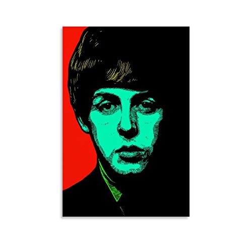 jiandan Paul McCartney Poster sur toile et décoration murale 50 x 75 cm - Les Beatles, Paul McCartney, John Lennon, RIngo Starr, George Harrison jiandan Paul McCartney Poster sur toile et décoration murale 50 x 75 cm