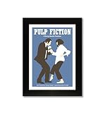 poster pulp fiction mia wallace Tamaño A4, enmarcado. Pulp Fiction (A4 enmarcado) impresión de edición limitada