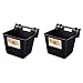 Little Giant HF15BLACK Heavy Duty 15 Quart Mountable Plastic Hook Feeder, Black (2 Pack)