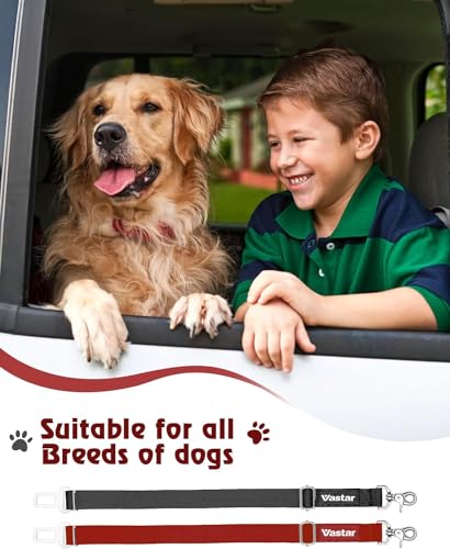 Image of 2 Packs Adjustable Pet Dog Cat Car Seat Belt Safety Leash Vehicle Seatbelt Harness