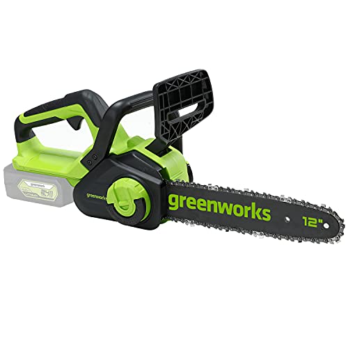 Greenworks Akku-Rasenmäher+Akku-Kettensäge G24CS30 (Li-Ion 24V 7,8m/s Kettengeschwindigkeit 30cm Schwertlänge… – Bild 4