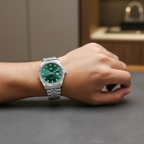 Buy IIK COLLECTION Watch for Man Stainless Steel Chain|Long Battery Life with Long Lasting Polish Water Resistance| Trendy Design| Push Button Lock Durable Watch for Boys at Amazon.in - Image 4