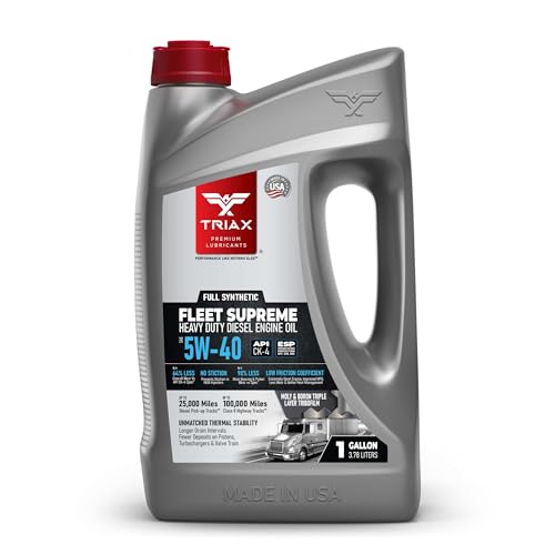 Triax Fleet Supreme ESP 5W-40 API CK-4 Full Synthetic Heavy Duty Diesel Engine Oil | Moly Boron Friction Modified | Extended Drain (1 Gallon)