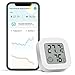 Thermometer Hygrometer Feuchtigkeitsmonitor, Houdian Feuchtigkeitssensor Bluetooth mit Smart App und 30 Tage Datumsaufzeichnung, LCD Bildschirm Hygrometer Indoor fürf Babyzimmer, Gewächshaus, Büro