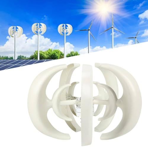 Generatore di turbina eolica, kit di turbina eolica ad asse verticale fai da te, generatore a magnete permanente trifase, generatore a turbina eolica micro (bianco 12 V)