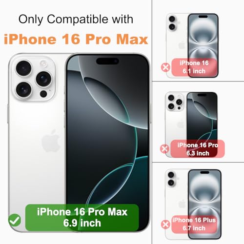 Wuwedo for iPhone 16 Pro Max Clear Wallet Case with RFID Blocking Card, Up to 5 Cards, Hybrid Protective Case with Card Holder, TPU + PC, Anti-Yellowing, 6.9" 2024 by Wuwedo - Used condition - Image 2
