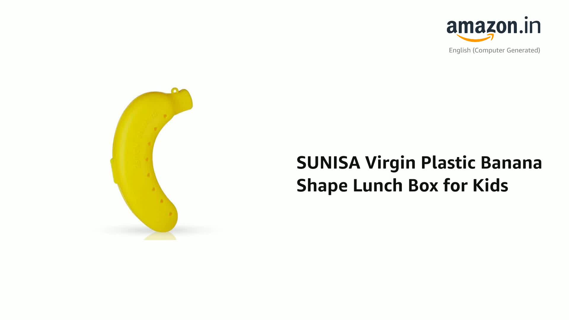 Buy SUNISA Virgin Plastic Banana Shape Lunch Box for Kids Online
