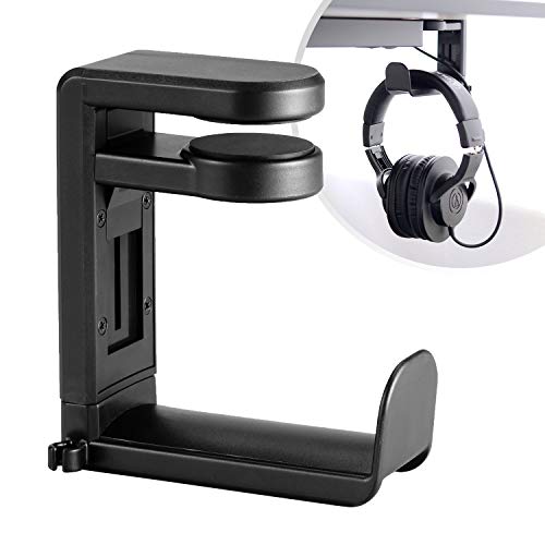 Desire2 - Soporte para auriculares, con muelles giratorios de 360 grados, gancho para colgar auriculares, para Momentum, Solo3, Studio3, QuietComfort y más, color negro