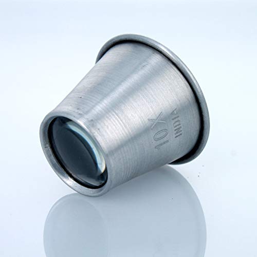 Tooltreaux 10X Aluminum Jewelers Loupe 22Mm Diameter Glass Lens Magnifier For Jewelry, Gems, Rocks, Coins, Stamps Hobby Tool #TOP1