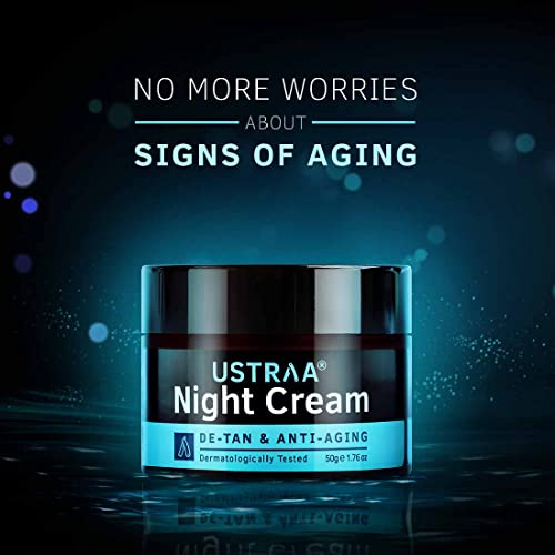 Ustraa Night Cream - De-Tan & Anti-ageing cream for Men - 50 g | Dermatologically Tested | No Mineral Oil & Anti-Acne Spot Gel-15 ml | Reduces... - Image 6