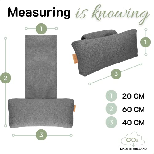 Kopfstütze Sofa Couch - Hochwertiges orthopädisches Nacken - und Kopfkissen-Nackenkissen für Sessel, lesekissen für Bett - Sofa und Fernsehsessel – rückenkissen - PTMD Innenkissen (SEMMI Dunkelgrau) - Image 6