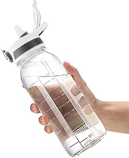 VENNERLI Water Bottle with Straw 1000ml Leak-proof BPA-free Tritan Toxin Free Plastic Fitness Sport Water Bottle Drink Bottle Design for Gym School Office