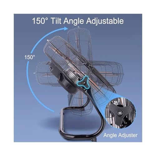 Ventilateur de sol à tambour inclinaison réglable et châssis robuste - 7