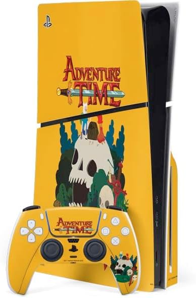 Skinit Decal Gaming Skin Compatible with PS5 Slim Disk Bundle - Officially Licensed Adult Swim Adventure Time Jake The Dog Design