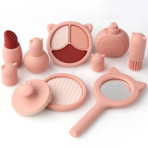 HOTUT Mädchen Spielzeug für Rollenspiele,8 Stück Kinder Make Up Set,Silikon...