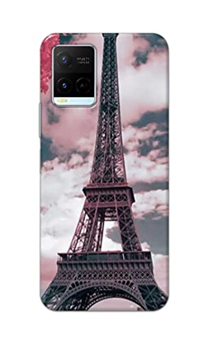 Image of Lovers Famous Place Eiffel Tower in Paris Hard Back Case Cover for Vivo Y21 (2021) / Y33S Back Cover -(J5) VNS2227