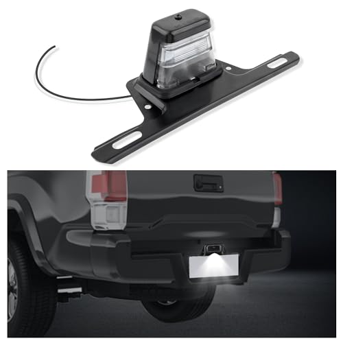 IHOTDER License Plate Light Kit with Trailer License Plate Holder,Waterproof