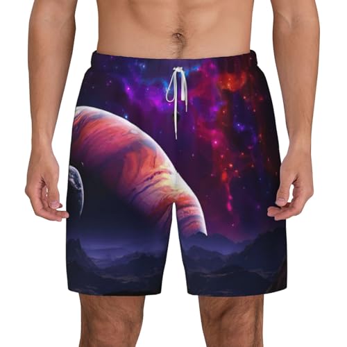 Short de plage homme galaxie espace maillot de bain amusant