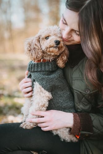 Hunter Hundepullover GENF, Farbe: anthrazit, Strickpullover für kalte Tage, weich, anschmiegsam, recyceltes Polyester, waschbar, umgschlagbarer Halskragen, hohe Elastizität, Größe: 30